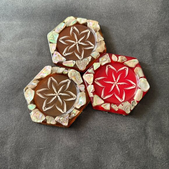 Vintage Coasters Set of 3 - Picture 1 of 3